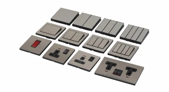 S5.1 CE Gcc UK Big Plate Wall Switch Electric Switches and Sockets Electrical Switch Socket Light Switch