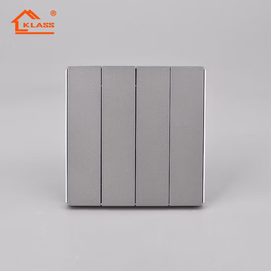 Single Phase 13A Power Grey Color UK Wall Switch Socket