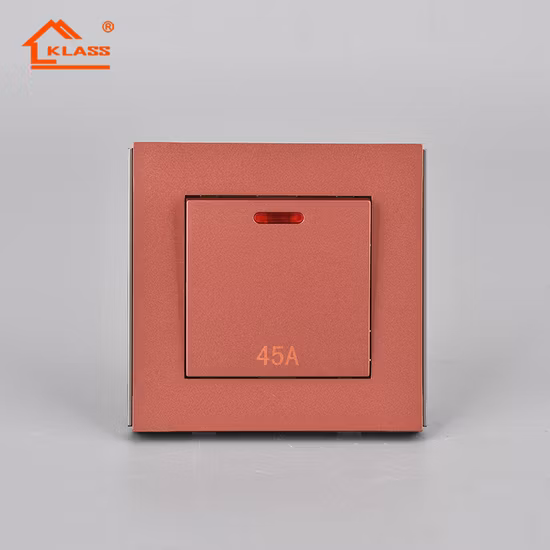 Single Phase 13A Power Grey Color UK Wall Switch Socket