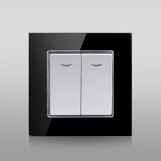Interruptor de luz de energía eléctrica personalizado de 2 vías y 2 vías de pared con indicador