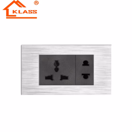 Enchufe multi eléctrico dúplex de 3 pines para pared de Tailandia con interruptor 1gang