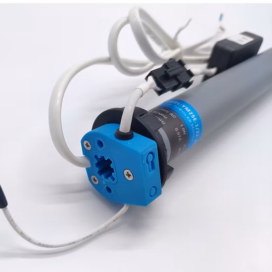 Cortina tubular inteligente con motor de cortina enrollable para hogar eléctrico