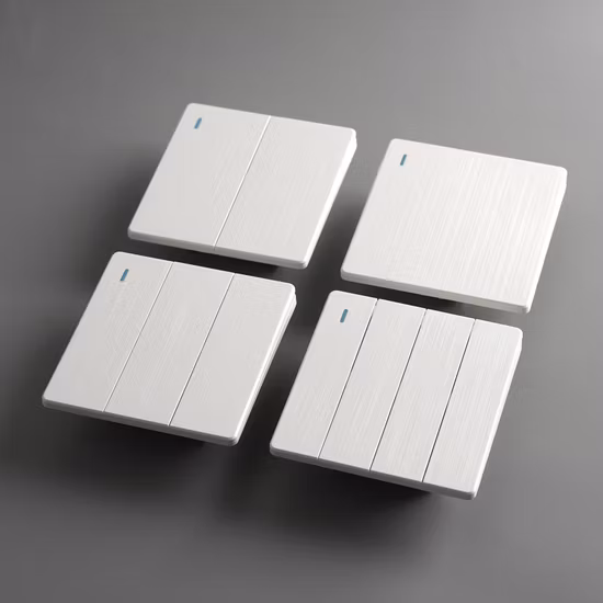 Klass nuevo interruptor de luz de enchufe con interruptor eléctrico de pared de botón grande y delgado con estándar BS