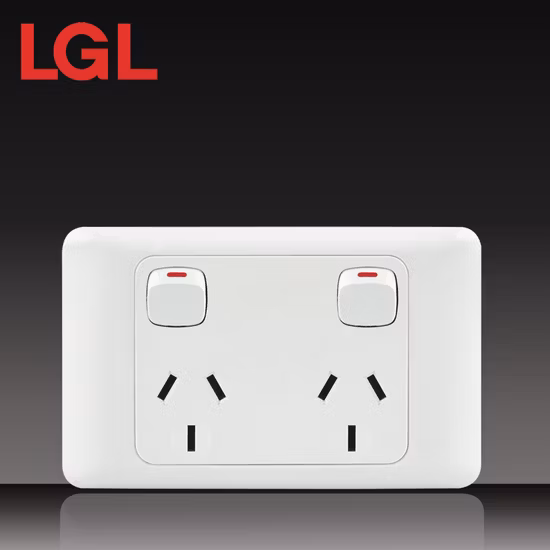 Fábrica de China Igoto SAA Australia Interruptor de pared de luz eléctrica 10A Interruptor de pared de Powerpoint único horizontal